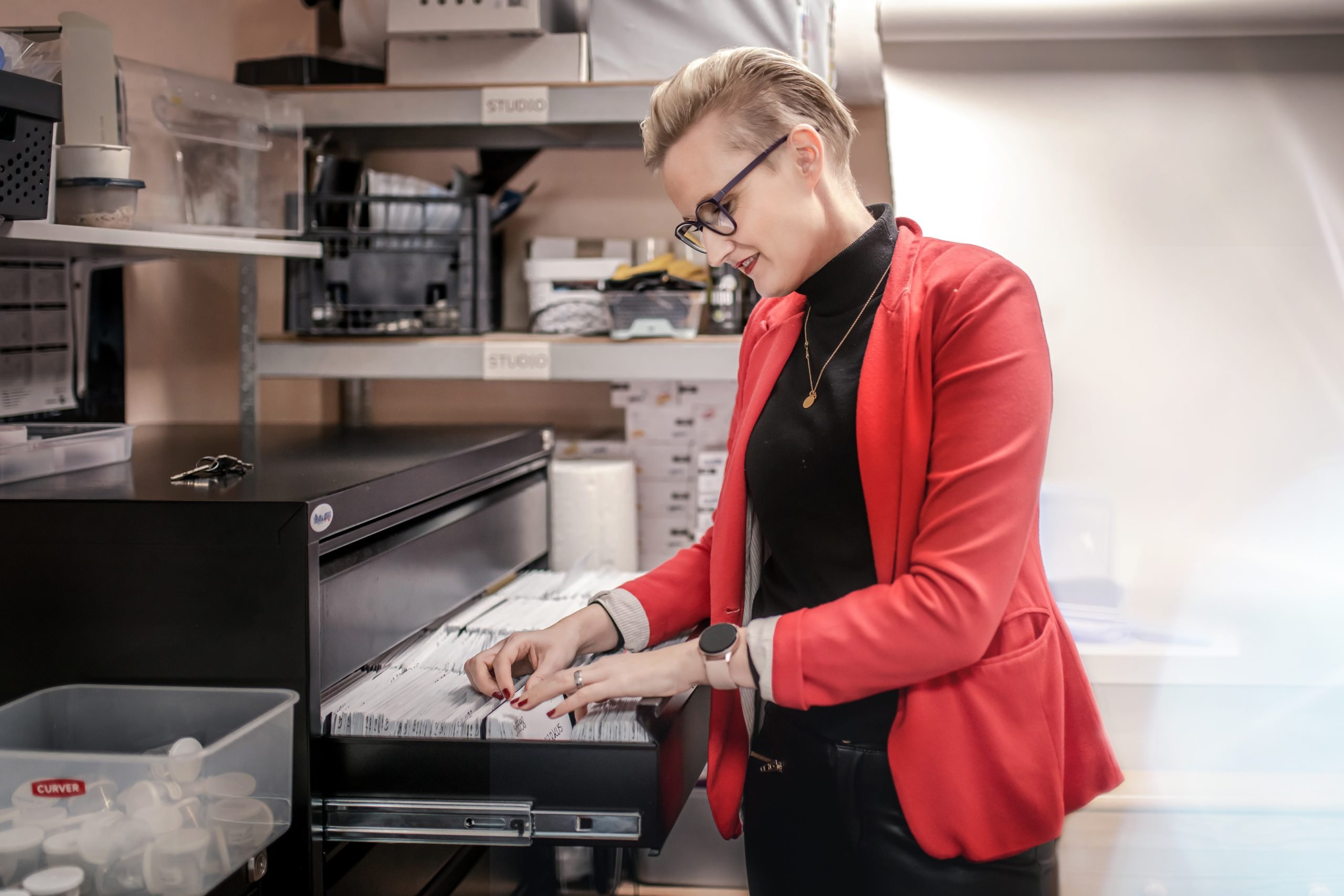 Ordnungssystem der Kundenmaterialen