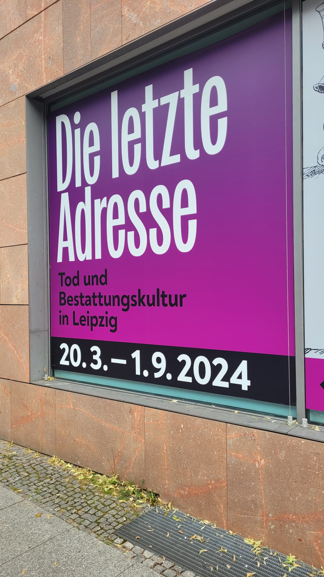 Banner R.I.P letzte Adresse stadtgeschichtliches Museum Leipzig